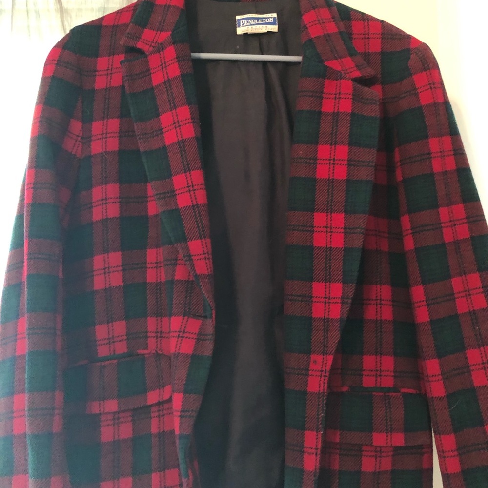 Plaid Pendleton blazer